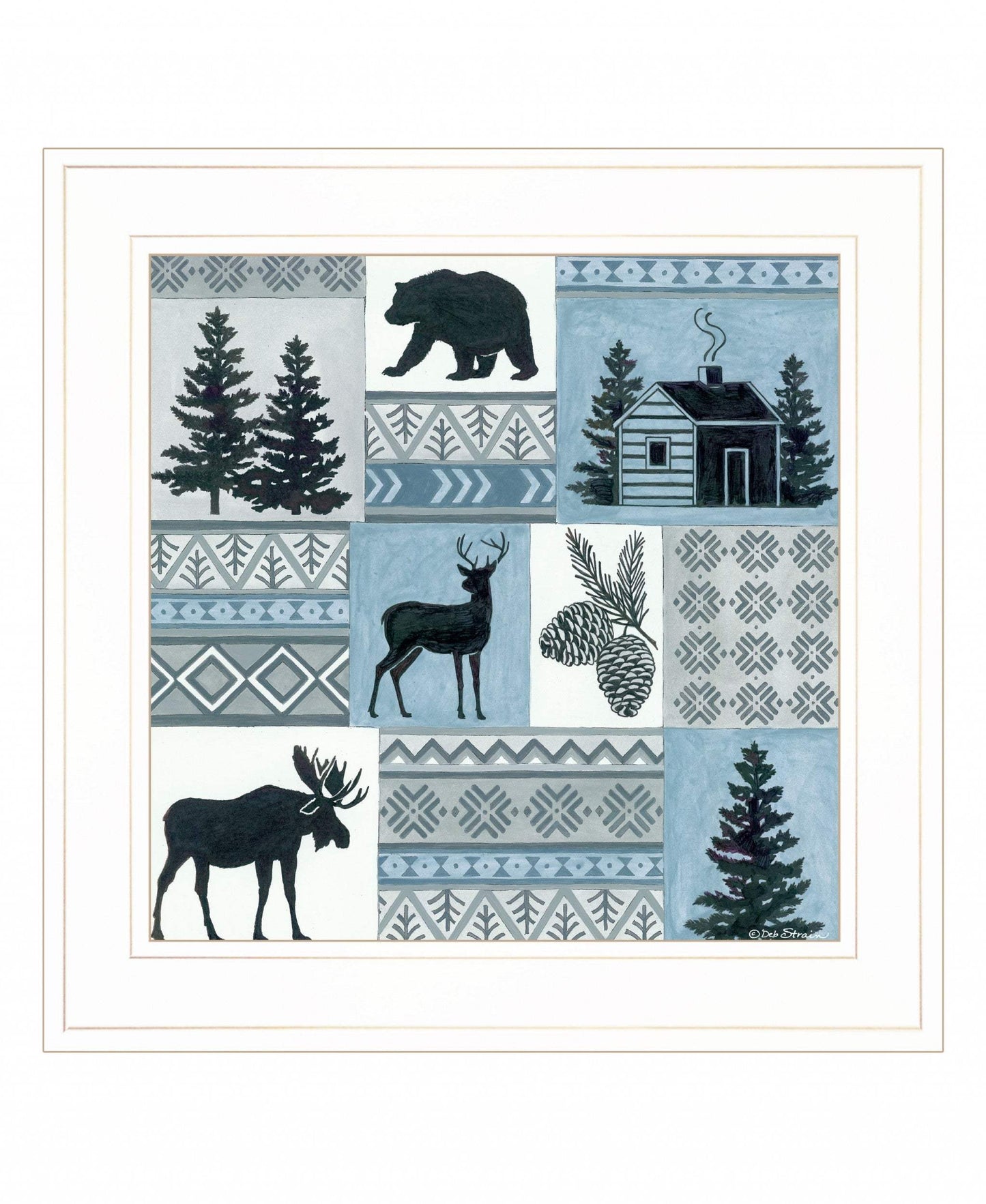 Cabin in the Woods 2 White Framed Print Wall Art - Homeroots - Flyclothing LLC