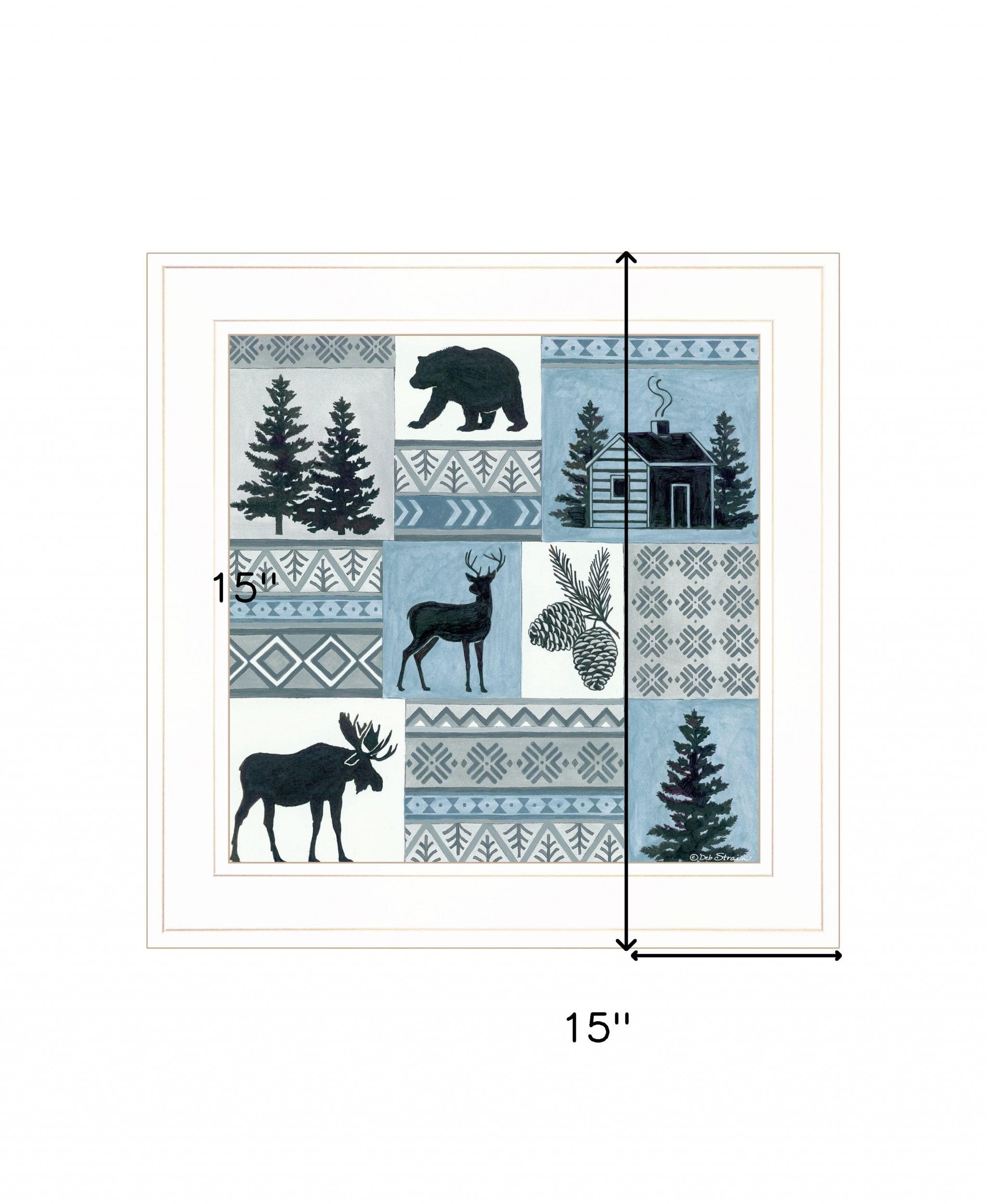 Cabin in the Woods 2 White Framed Print Wall Art - Homeroots