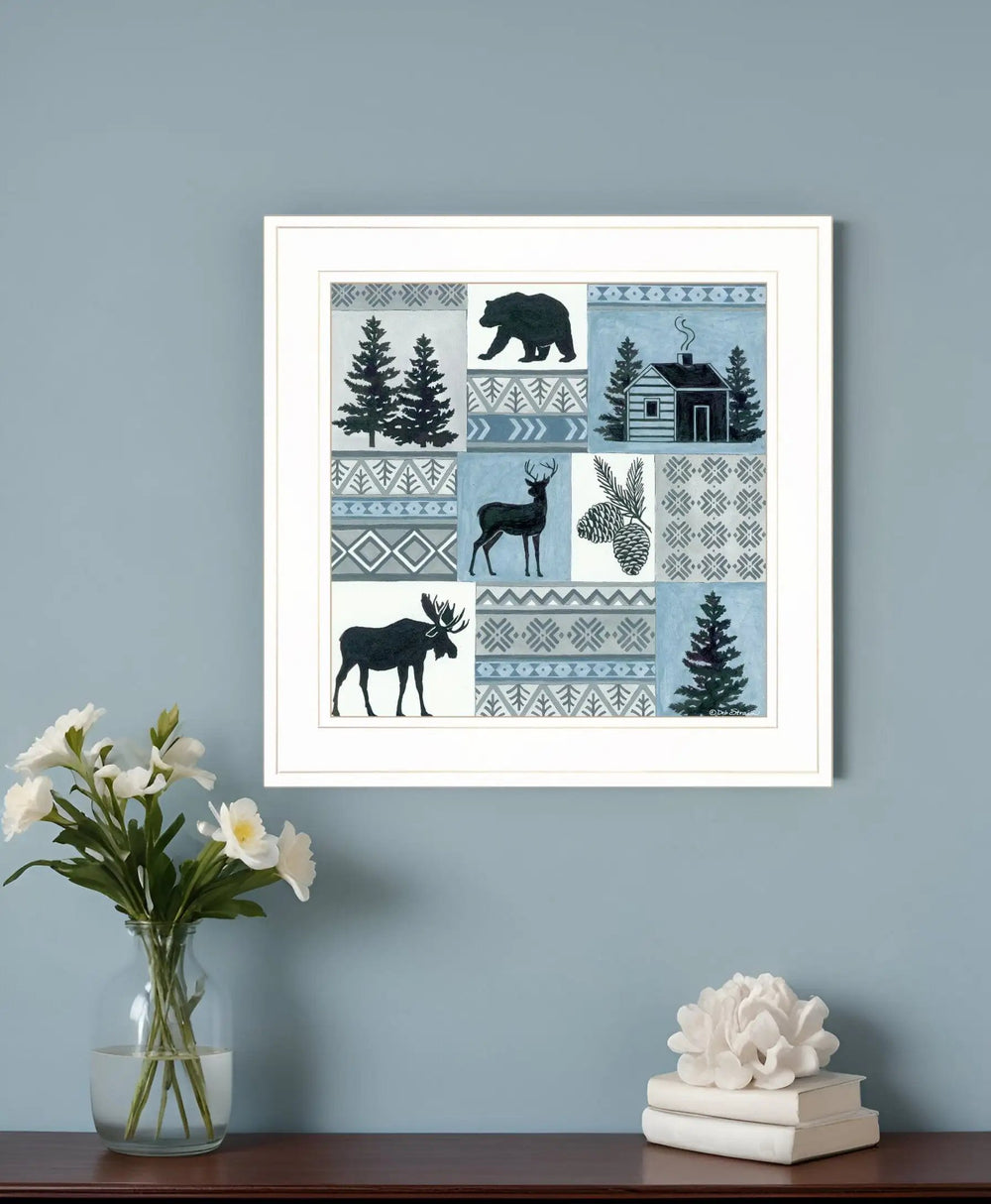 Cabin in the Woods 2 White Framed Print Wall Art - Homeroots
