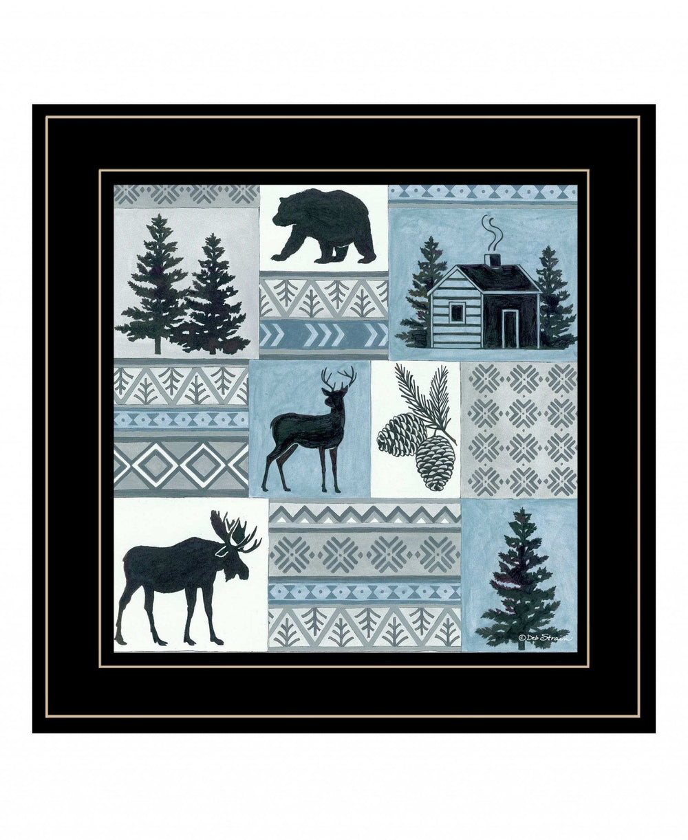 Cabin in the Woods 3 Black Framed Print Wall Art - Homeroots - Flyclothing LLC