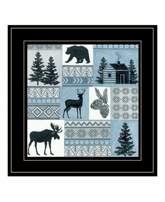 Cabin in the Woods 3 Black Framed Print Wall Art - Homeroots