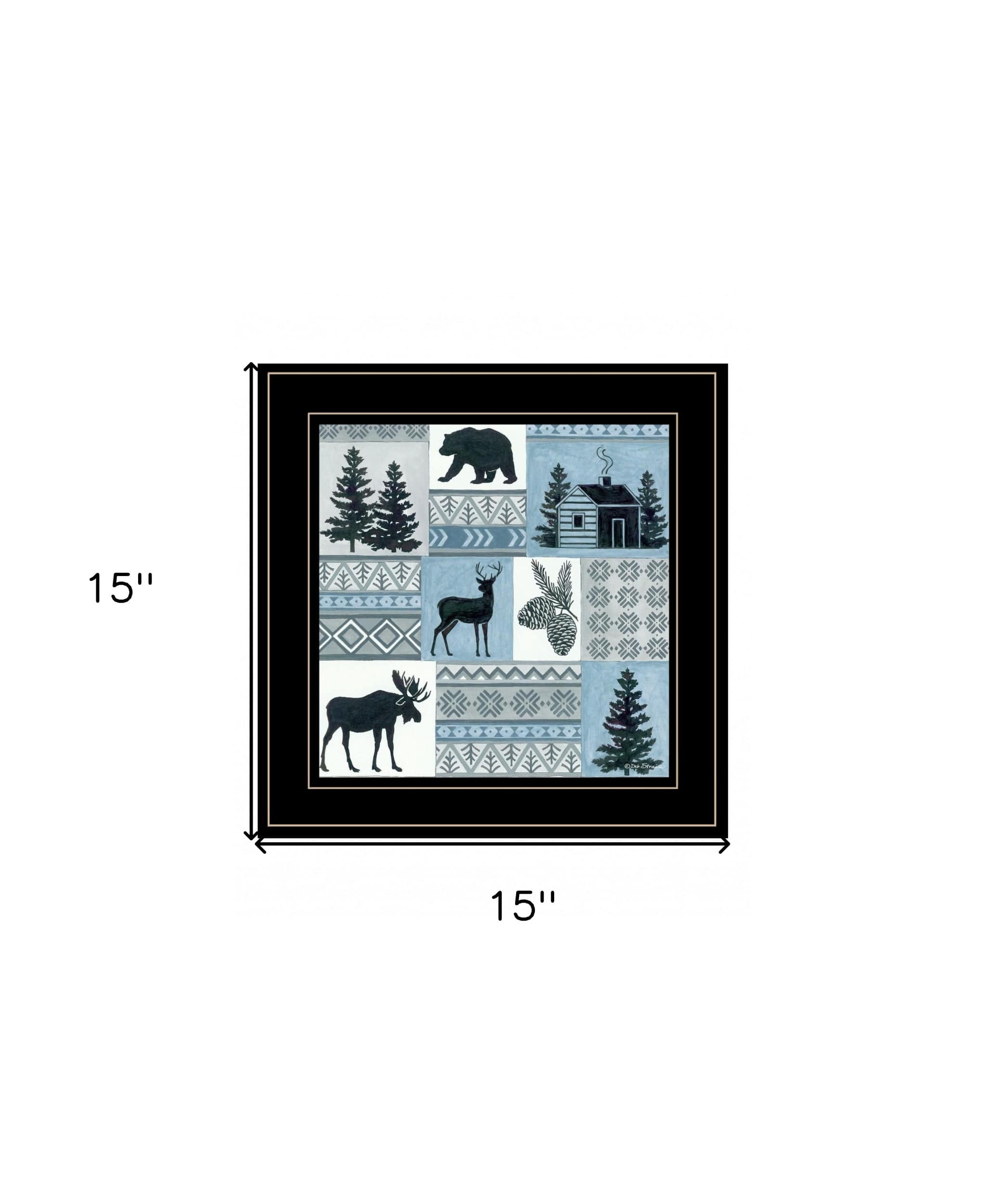Cabin in the Woods 3 Black Framed Print Wall Art - Homeroots