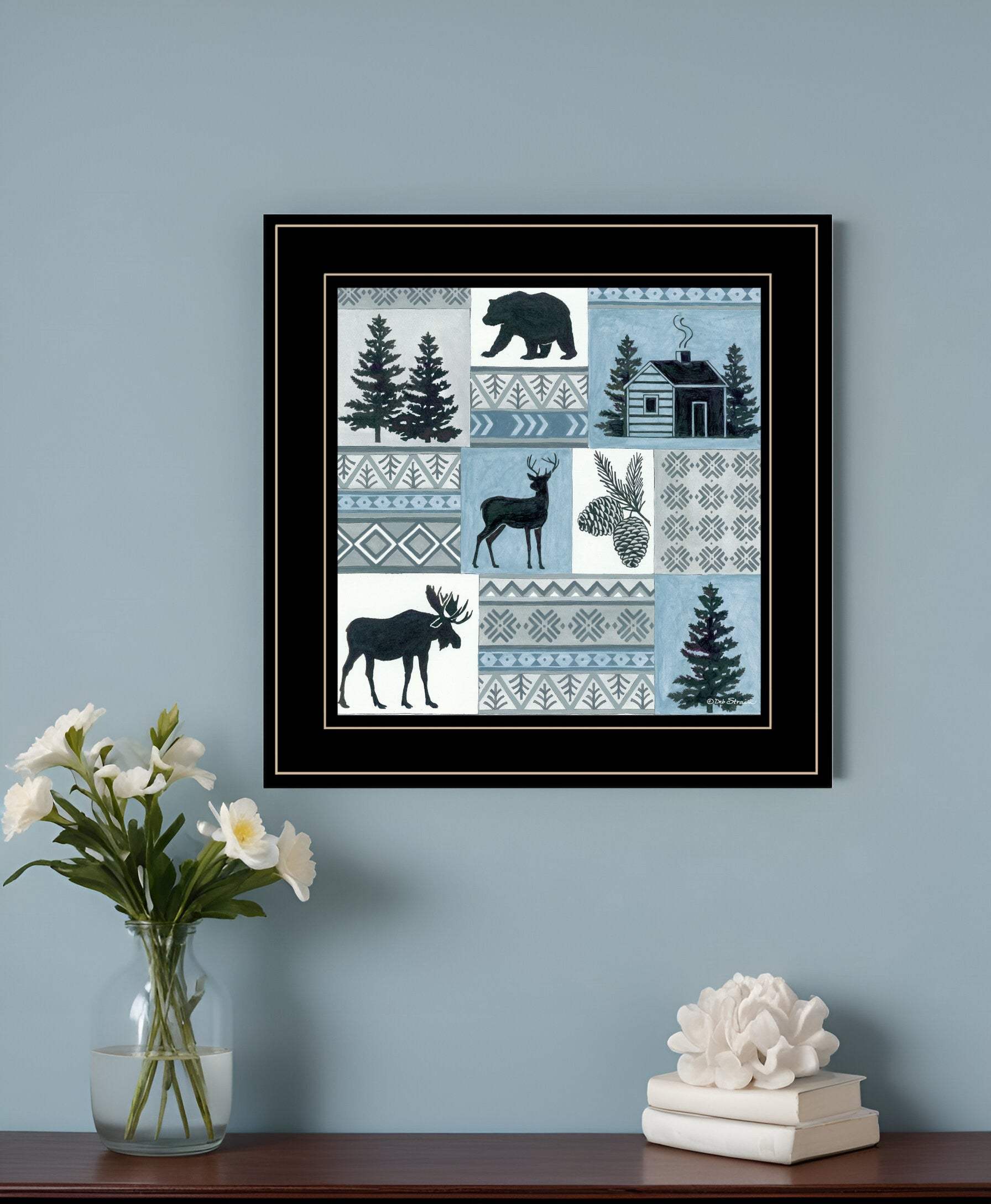 Cabin in the Woods 3 Black Framed Print Wall Art - Homeroots - Flyclothing LLC
