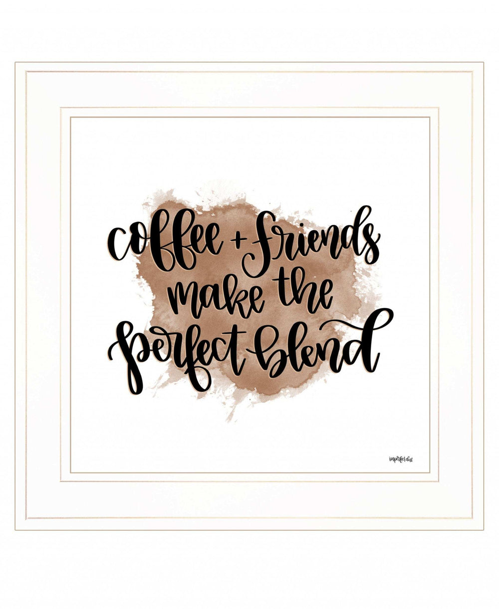 Coffee and Friends 2 White Framed Print Wall Art - Homeroots - Flyclothing LLC