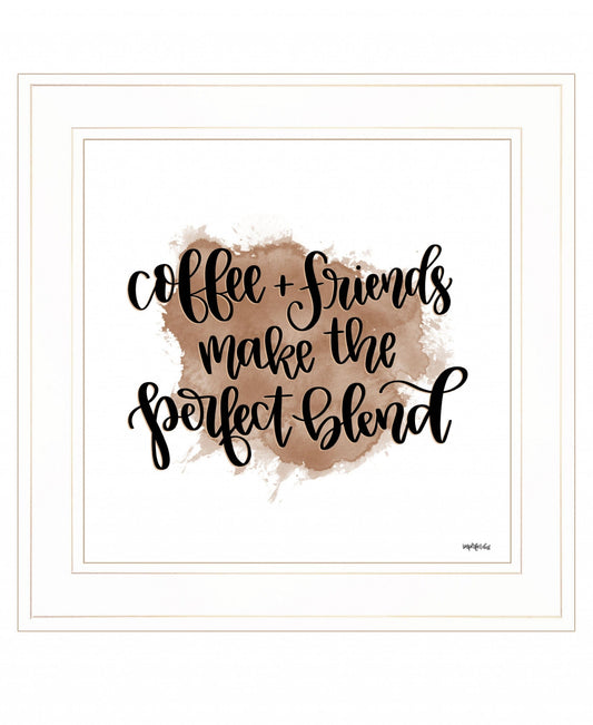 Coffee and Friends 2 White Framed Print Wall Art - Homeroots
