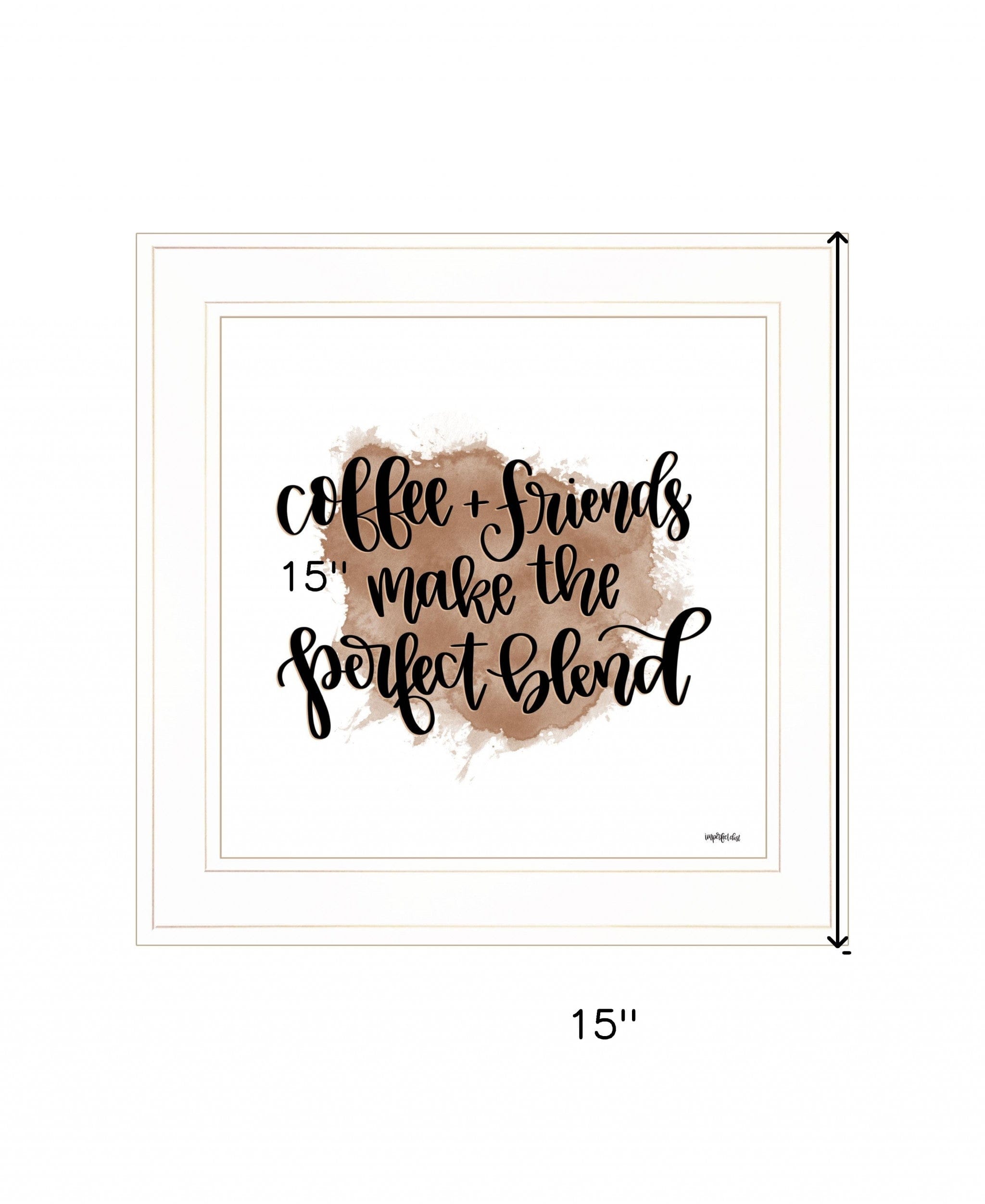 Coffee and Friends 2 White Framed Print Wall Art - Homeroots