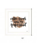 Coffee and Friends 2 White Framed Print Wall Art - Homeroots - Flyclothing LLC