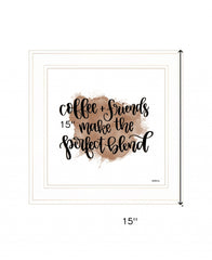 Coffee and Friends 2 White Framed Print Wall Art - Homeroots