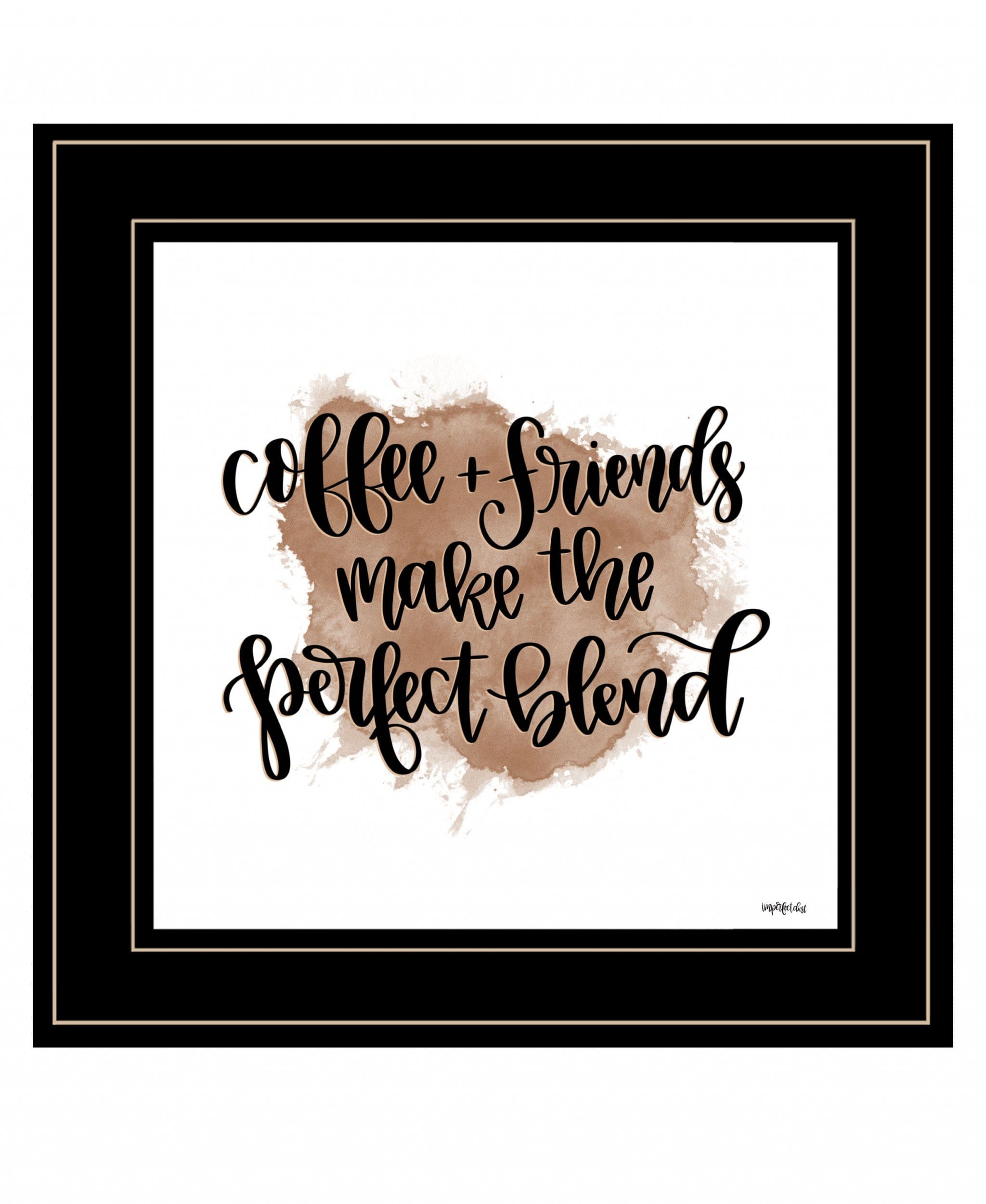 Coffee and Friends 3 Black Framed Print Wall Art - Homeroots