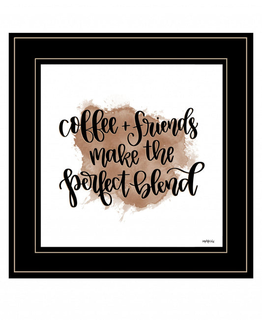 Coffee and Friends 3 Black Framed Print Wall Art - Homeroots