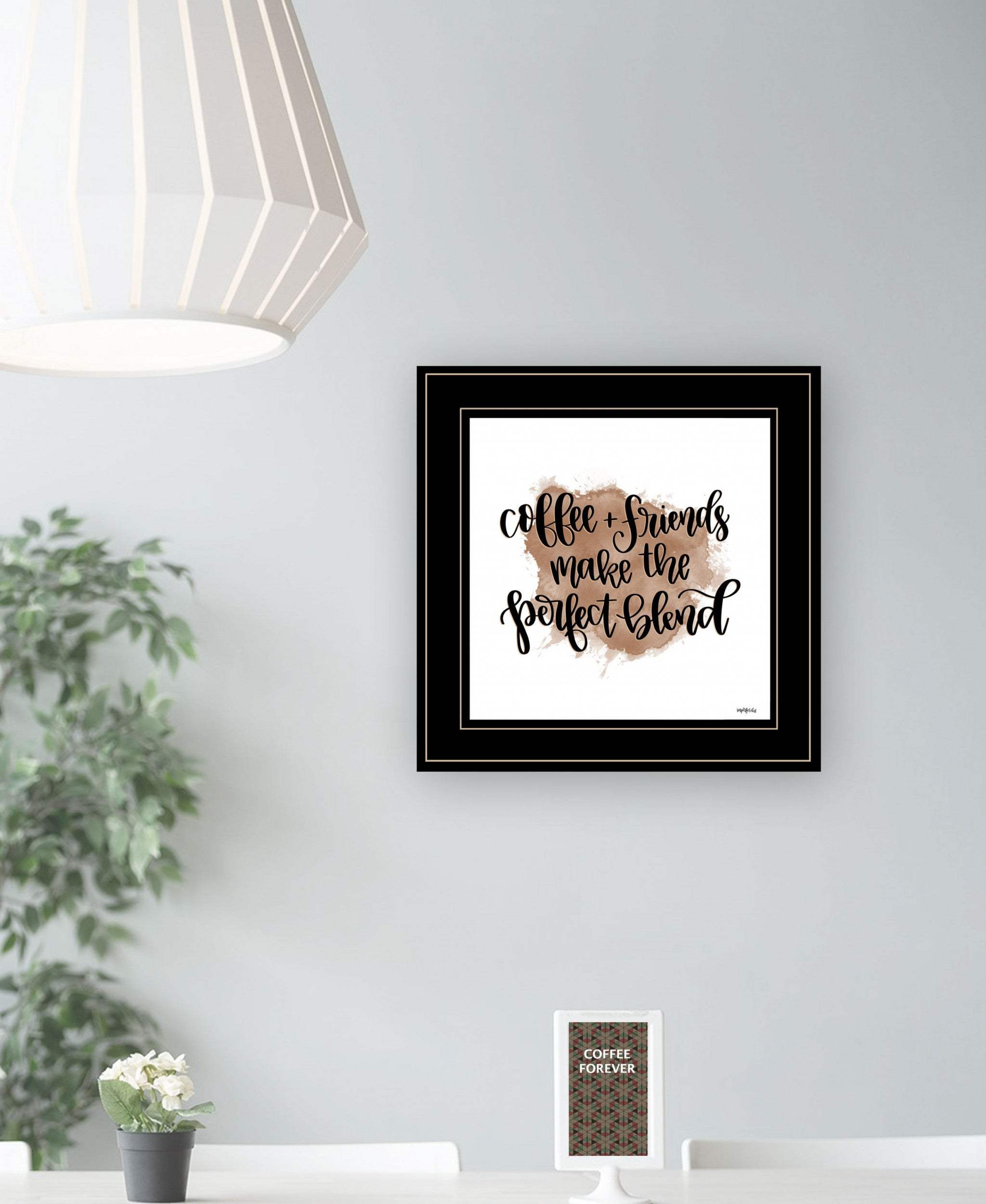 Coffee and Friends 3 Black Framed Print Wall Art - Homeroots - Flyclothing LLC