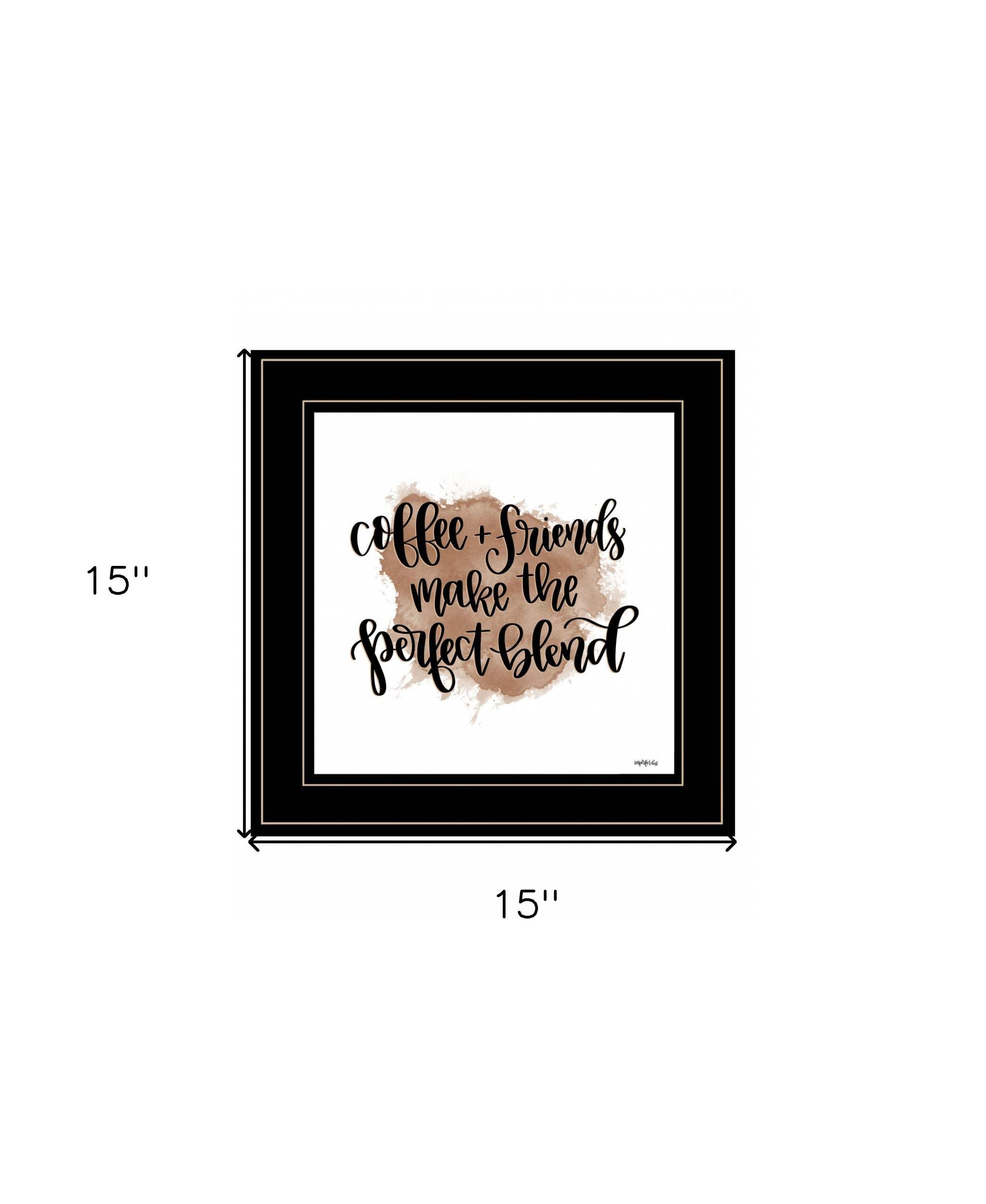 Coffee and Friends 3 Black Framed Print Wall Art - Homeroots - Flyclothing LLC