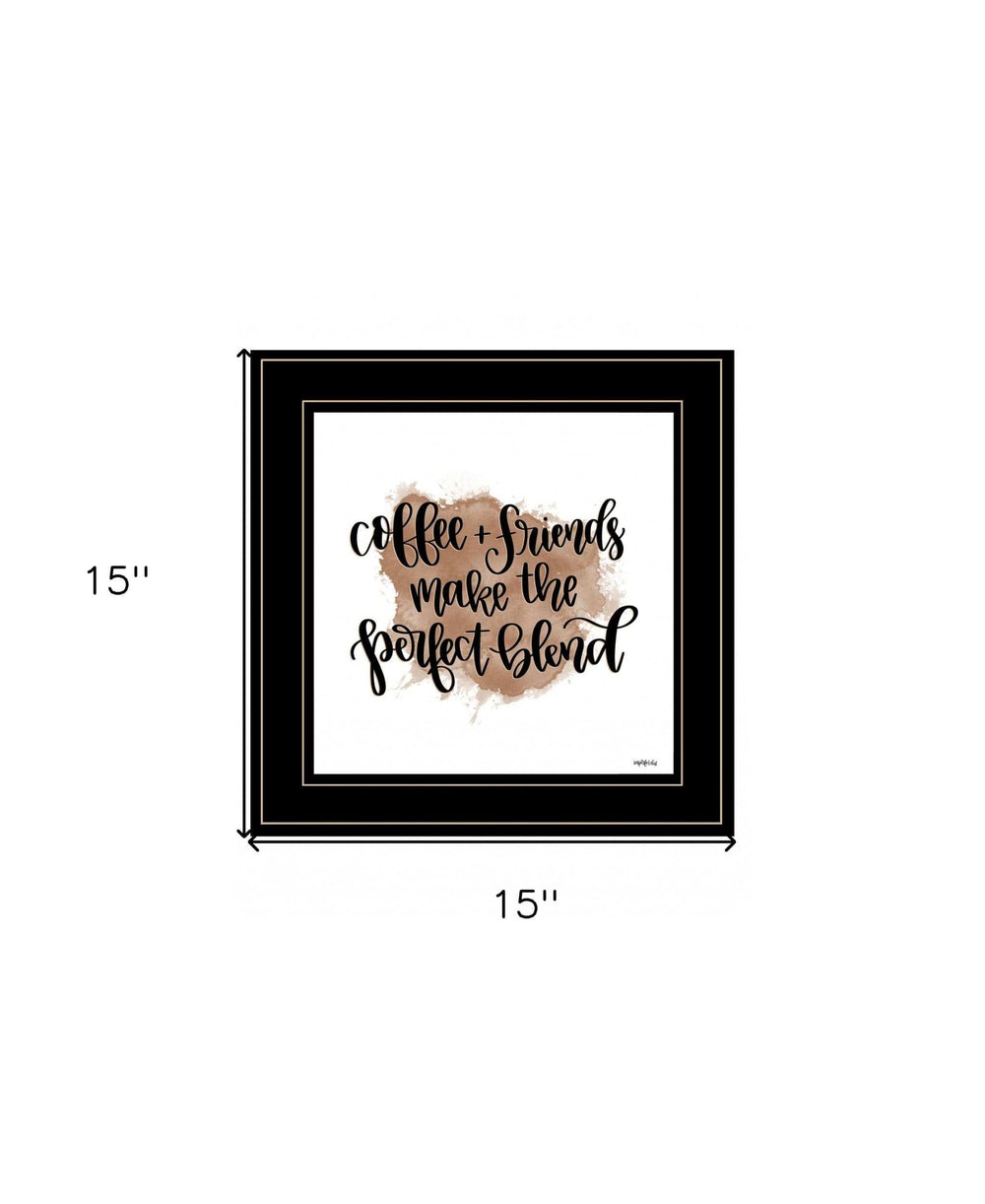 Coffee and Friends 3 Black Framed Print Wall Art - Homeroots - Flyclothing LLC
