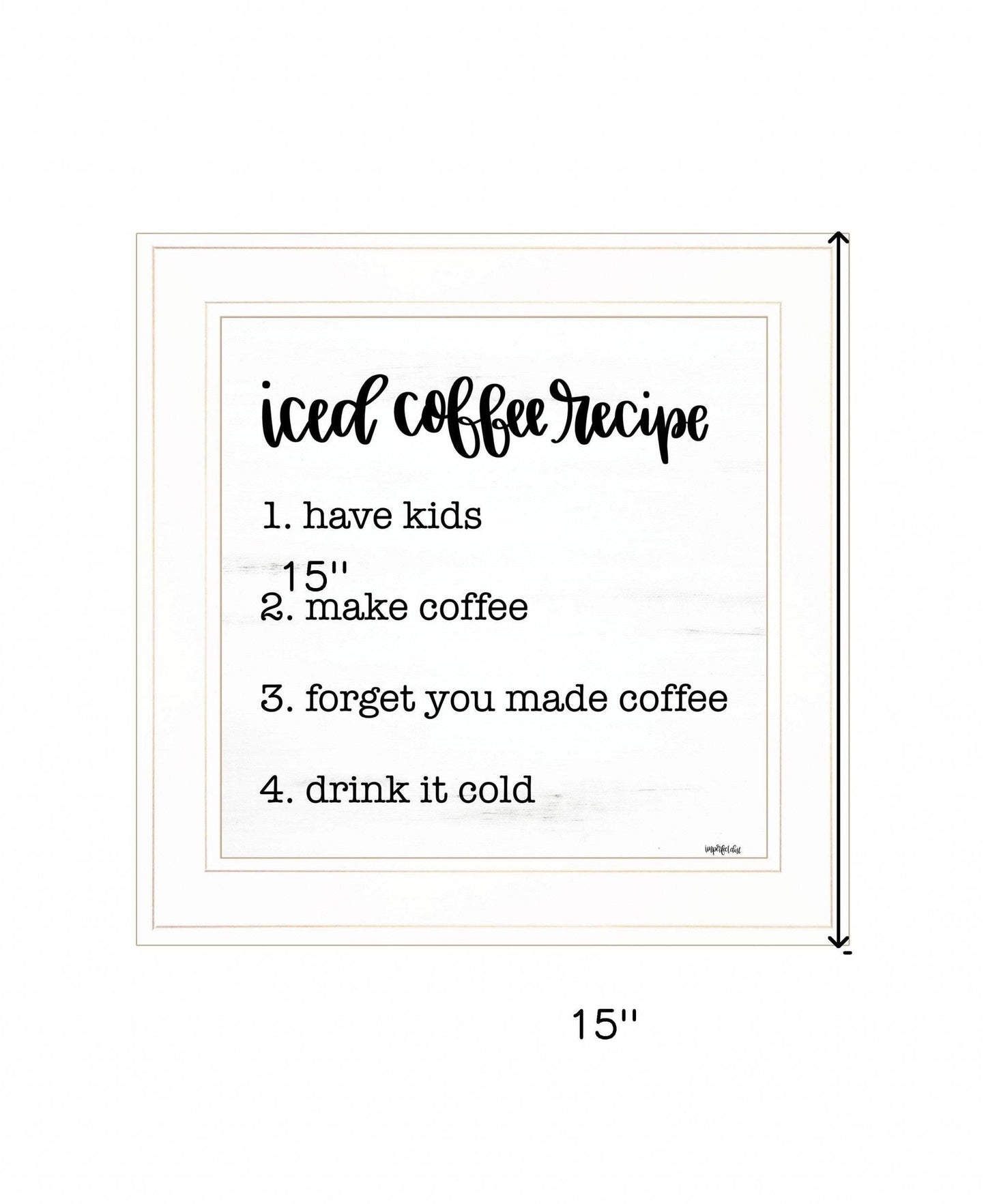 Iced Coffee Recipe 2 White Framed Print Wall Art - Homeroots - Flyclothing LLC