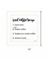 Iced Coffee Recipe 2 White Framed Print Wall Art - Homeroots - Flyclothing LLC