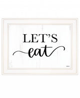 Lets Eat 2 White Framed Print Kitchen Wall Art - Homeroots - Flyclothing LLC