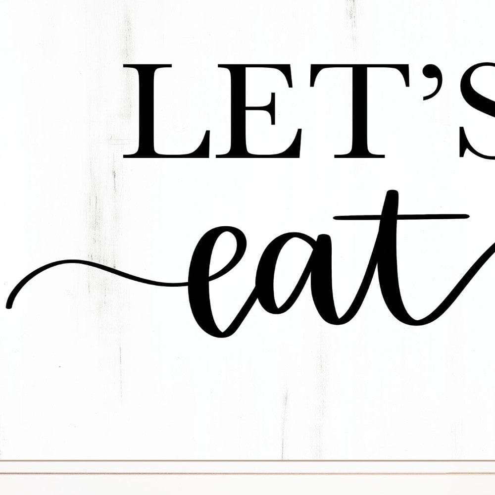 Lets Eat 2 White Framed Print Kitchen Wall Art - Homeroots