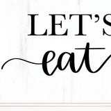 Lets Eat 2 White Framed Print Kitchen Wall Art - Homeroots - Flyclothing LLC