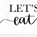 Lets Eat 2 White Framed Print Kitchen Wall Art - Homeroots