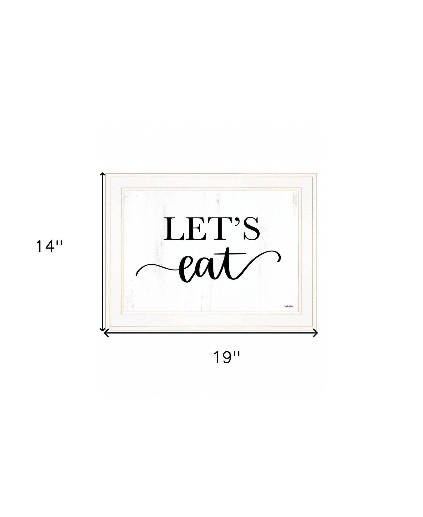 Lets Eat 2 White Framed Print Kitchen Wall Art - Homeroots - Flyclothing LLC