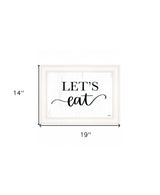 Lets Eat 2 White Framed Print Kitchen Wall Art - Homeroots - Flyclothing LLC