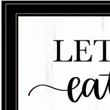 Lets Eat 3 Black Framed Print Kitchen Wall Art - Homeroots