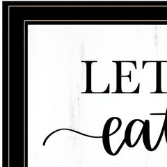 Lets Eat 3 Black Framed Print Kitchen Wall Art - Homeroots