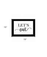 Lets Eat 3 Black Framed Print Kitchen Wall Art - Homeroots - Flyclothing LLC