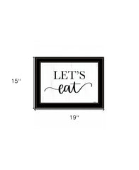Lets Eat 3 Black Framed Print Kitchen Wall Art