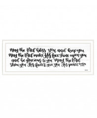 May the Lord Bless You and Keep You 1 White Framed Print Wall Art - Homeroots