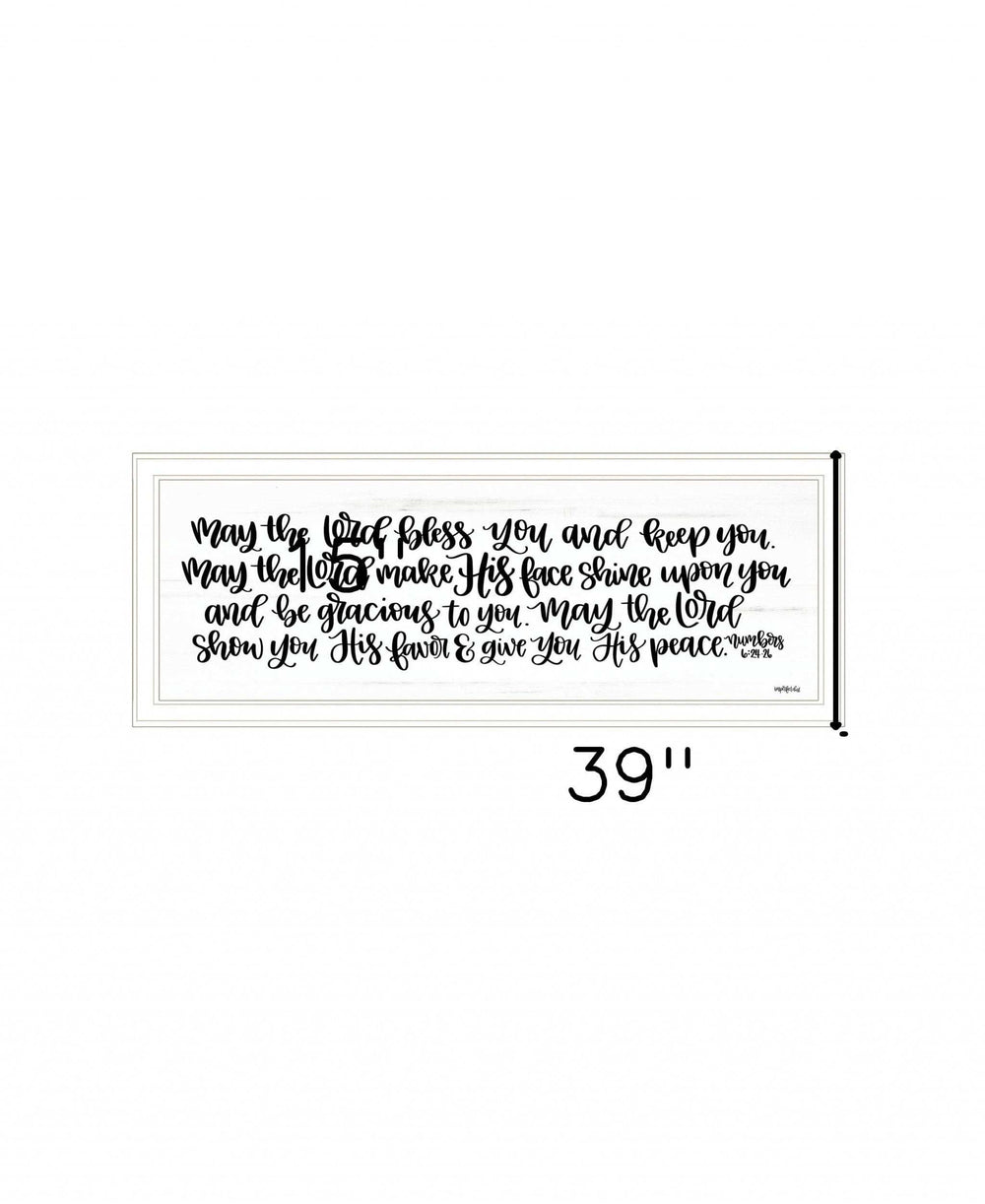 May the Lord Bless You and Keep You 1 White Framed Print Wall Art - Homeroots - Flyclothing LLC