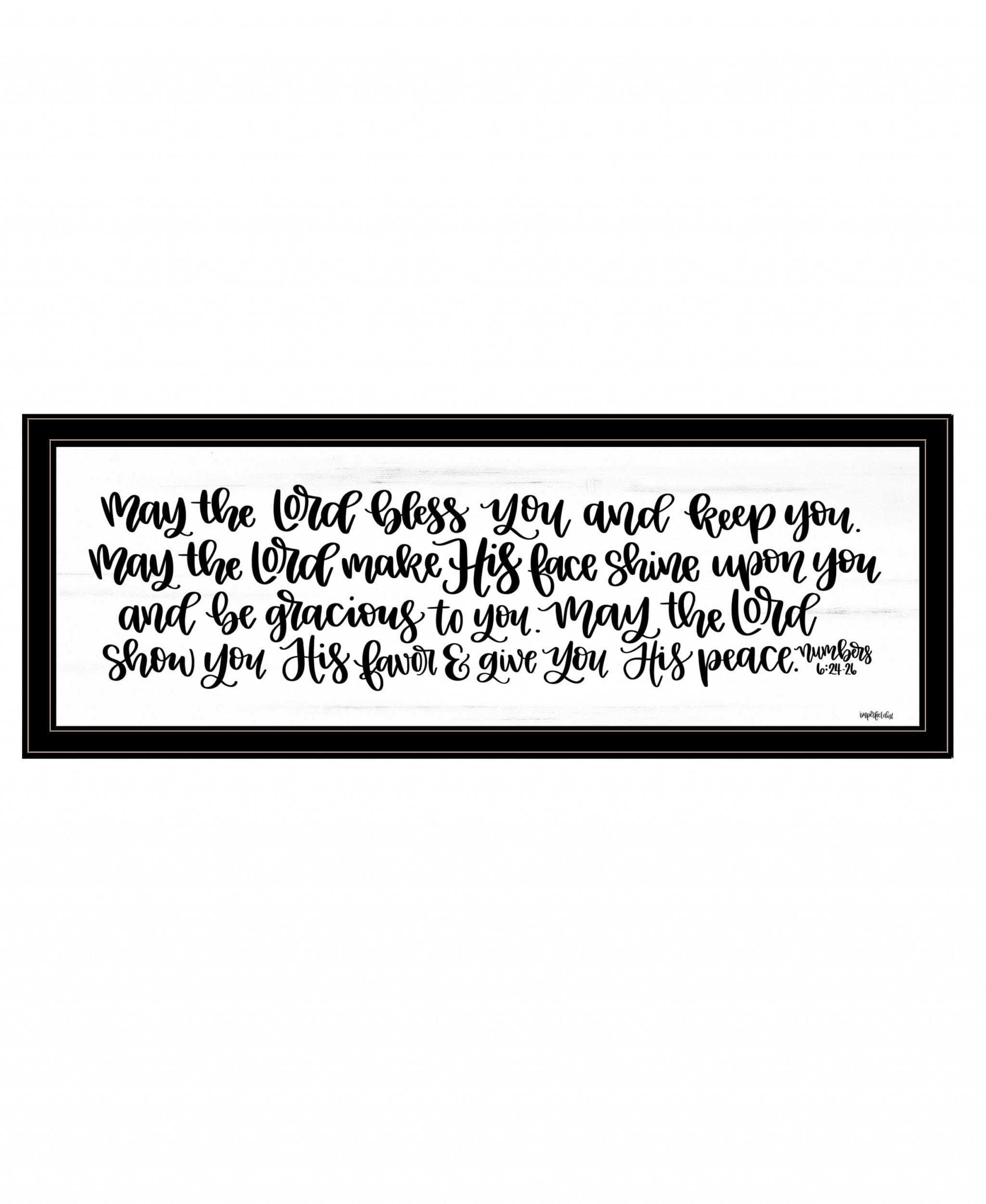 May the Lord Bless You and Keep You 2 Black Framed Print Wall Art - Homeroots