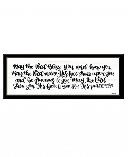 May the Lord Bless You and Keep You 2 Black Framed Print Wall Art - Homeroots