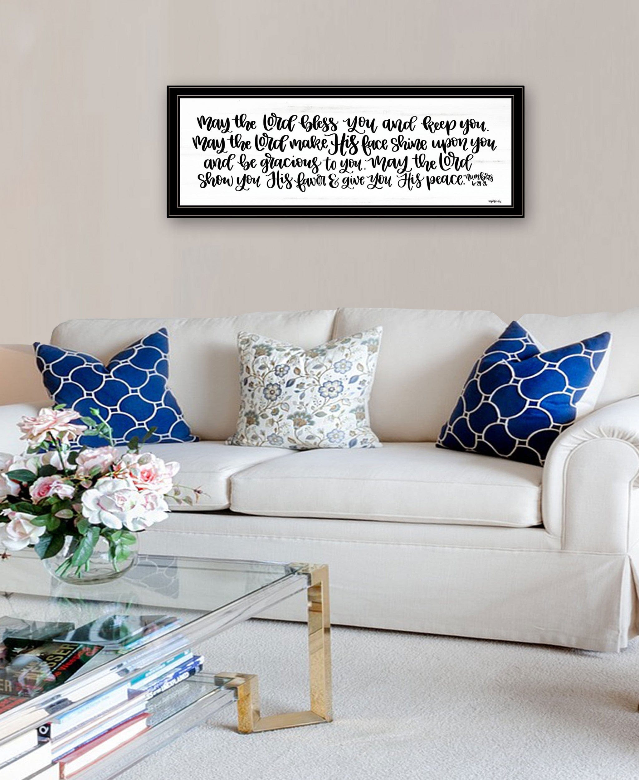 May the Lord Bless You and Keep You 2 Black Framed Print Wall Art - Homeroots