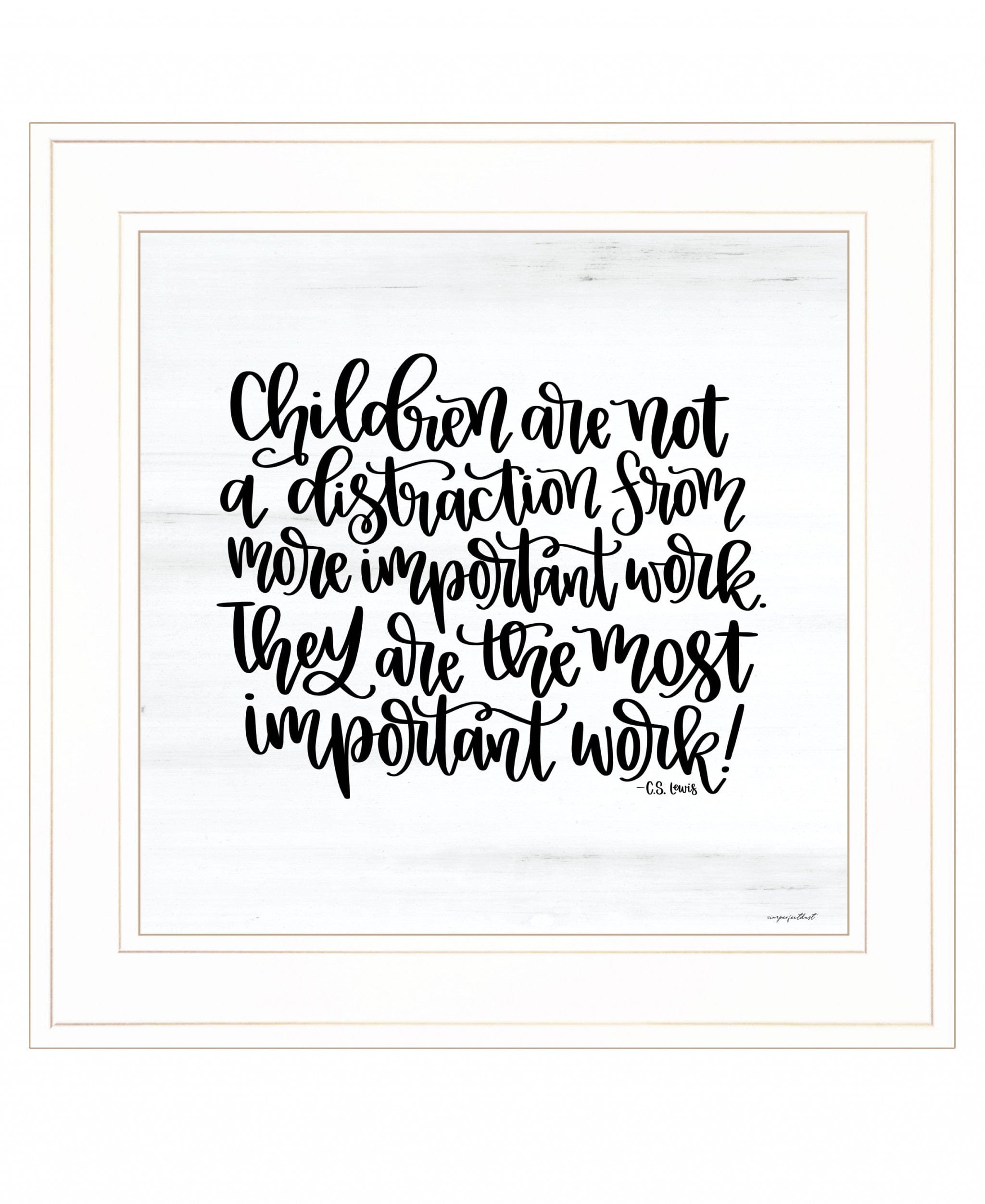 The Most Important Work 2 White Framed Print Wall Art - Homeroots
