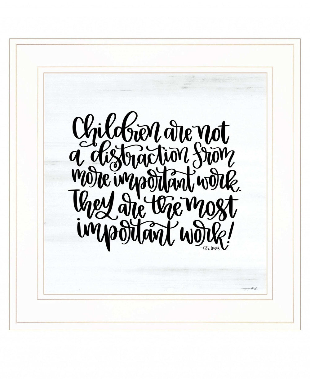 The Most Important Work 2 White Framed Print Wall Art - Homeroots - Flyclothing LLC