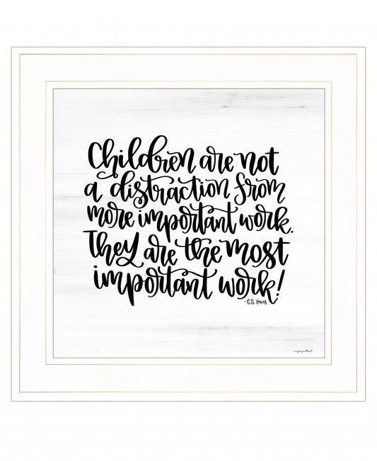 The Most Important Work 2 White Framed Print Wall Art - Homeroots