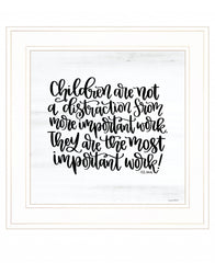 The Most Important Work 2 White Framed Print Wall Art - Homeroots