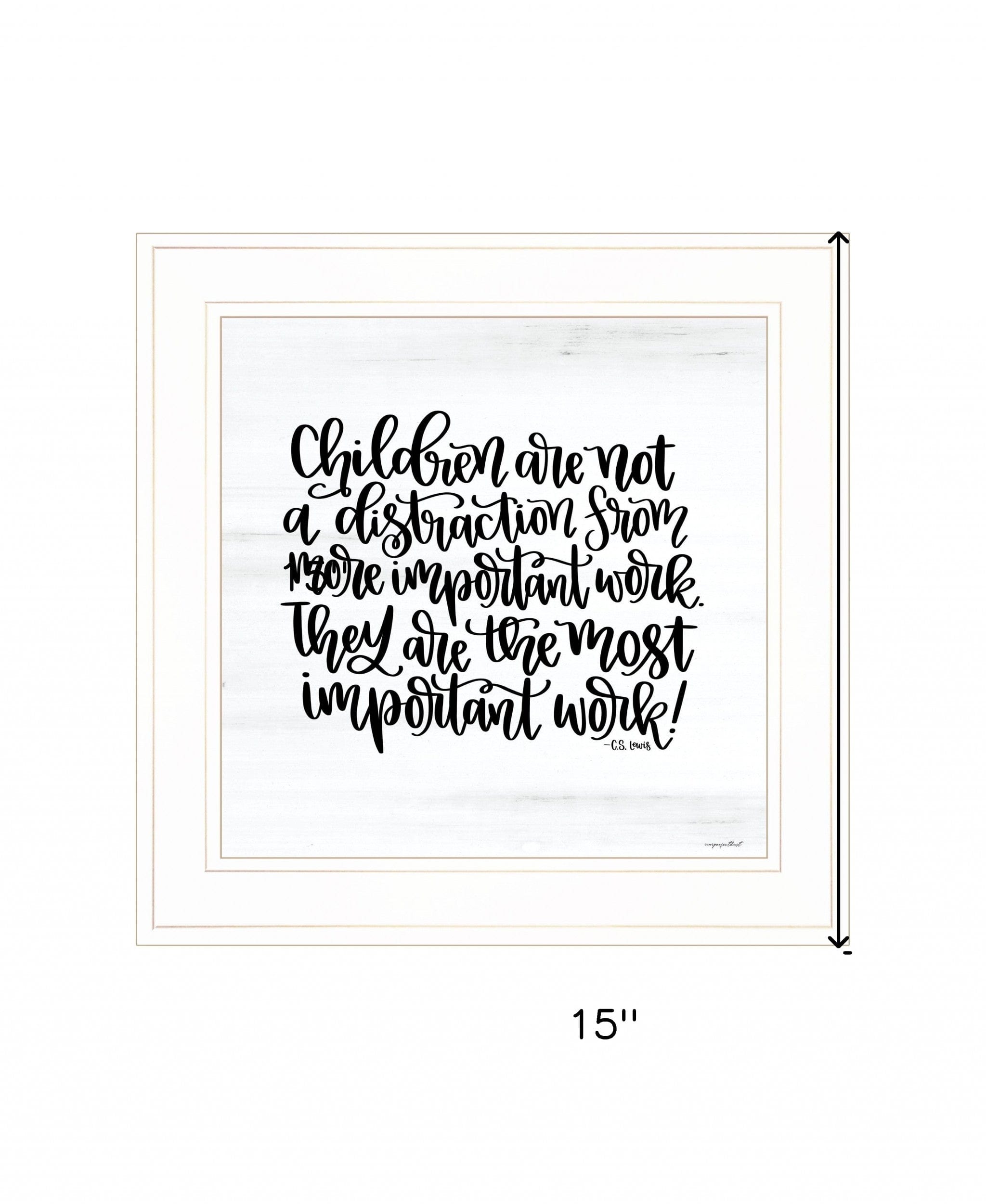 The Most Important Work 2 White Framed Print Wall Art - Homeroots