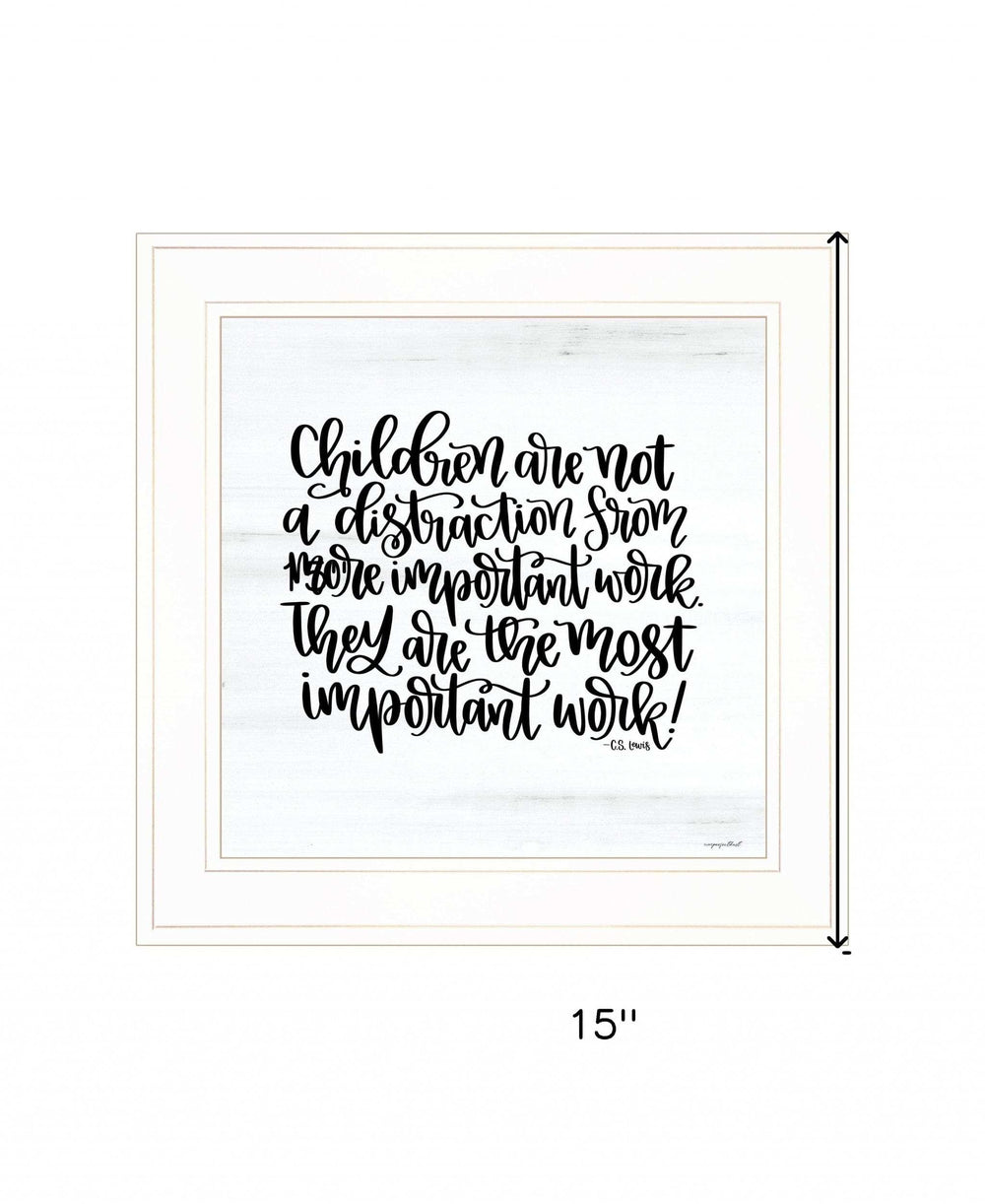 The Most Important Work 2 White Framed Print Wall Art - Homeroots - Flyclothing LLC