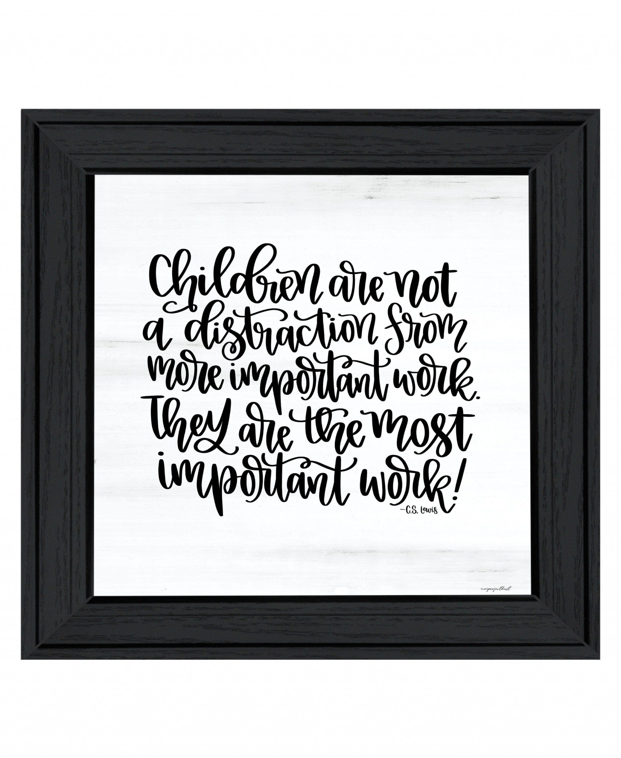 The Most Important Work 3 Black Framed Print Wall Art - Homeroots