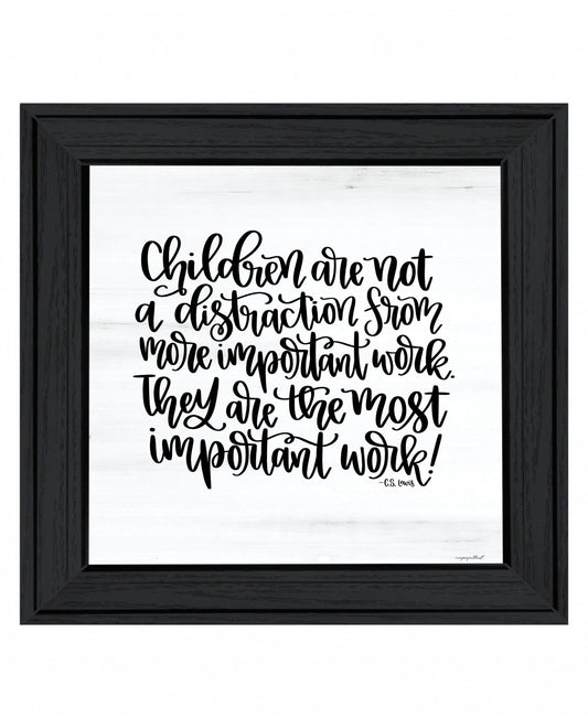 The Most Important Work 3 Black Framed Print Wall Art - Homeroots