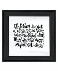 The Most Important Work 3 Black Framed Print Wall Art - Homeroots