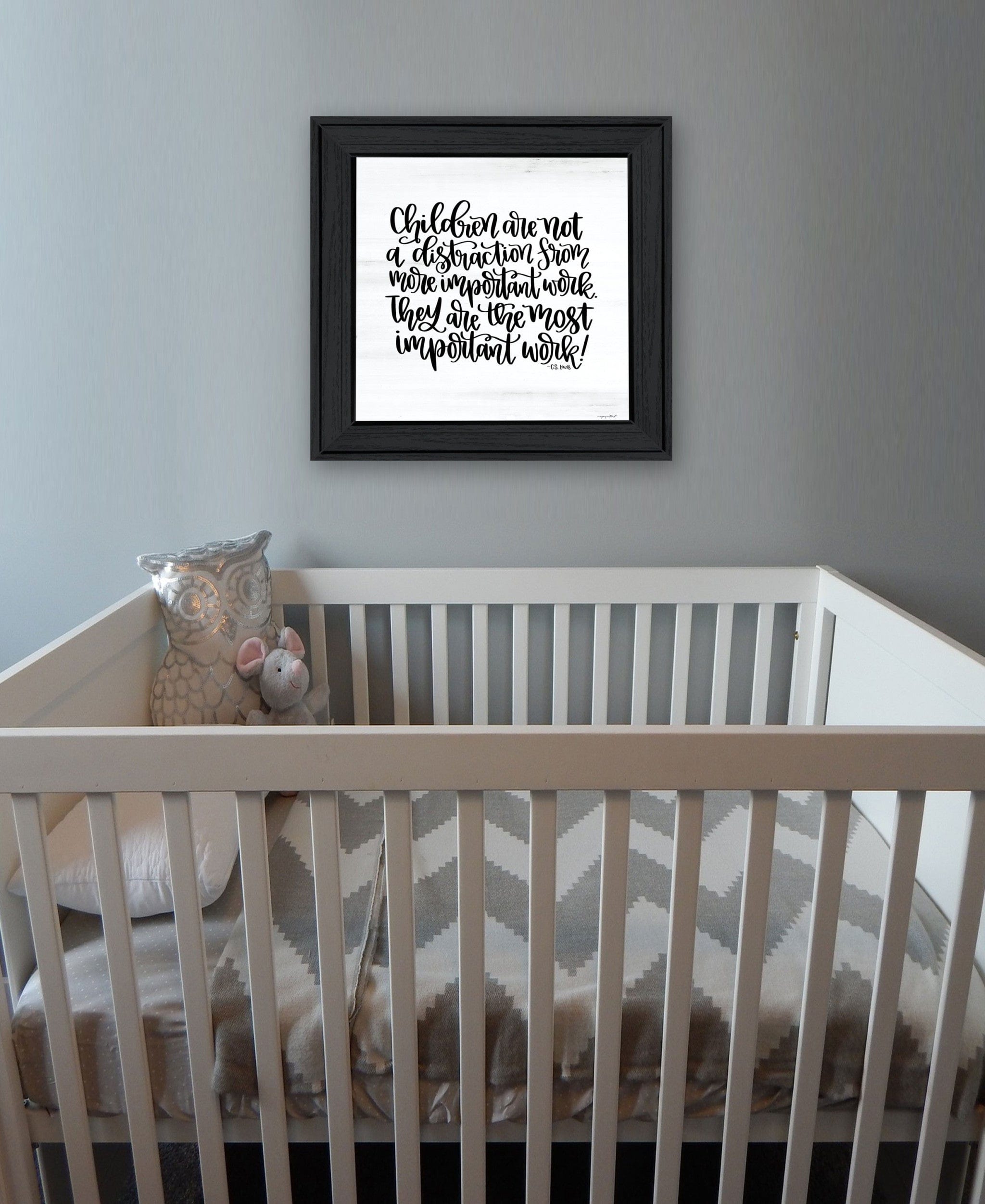 The Most Important Work 3 Black Framed Print Wall Art - Homeroots