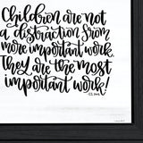 The Most Important Work 3 Black Framed Print Wall Art - Homeroots