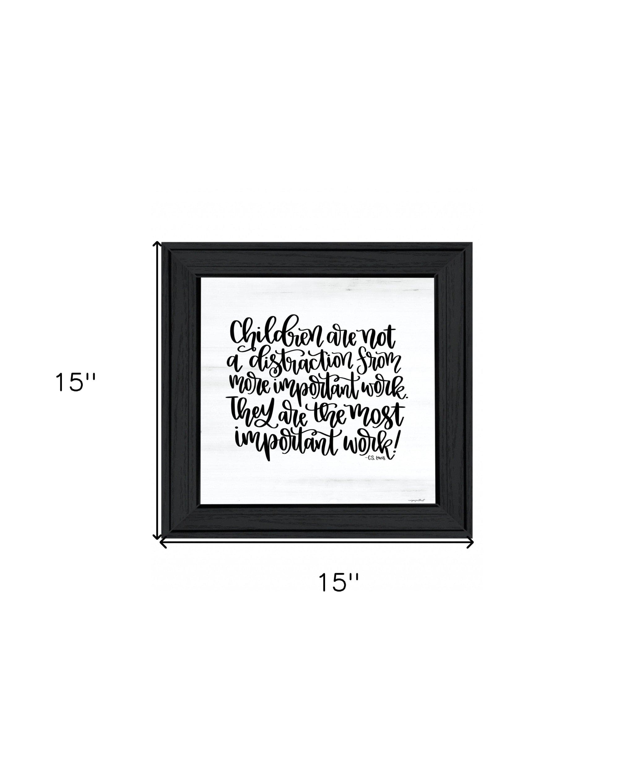 The Most Important Work 3 Black Framed Print Wall Art - Homeroots