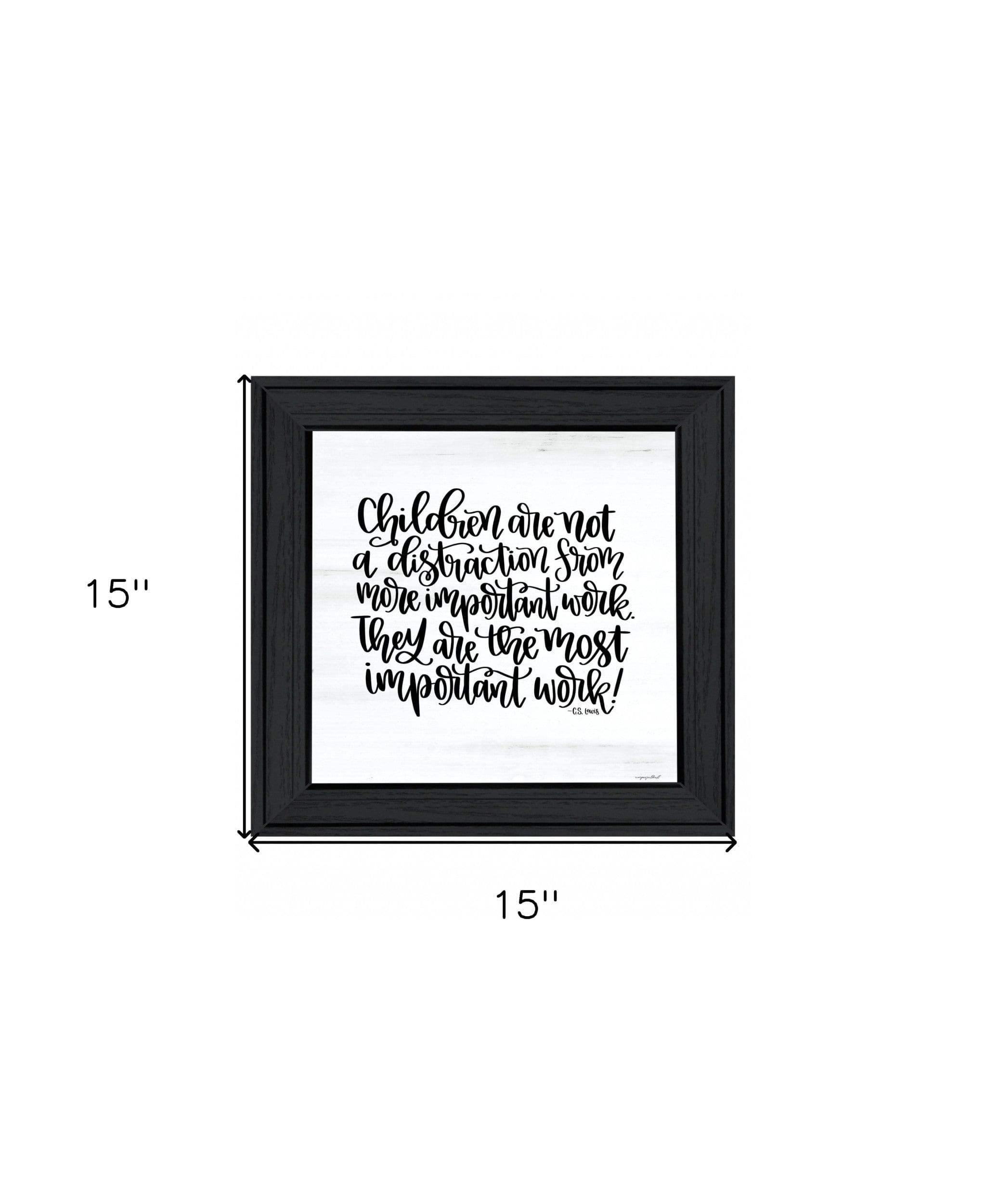 The Most Important Work 3 Black Framed Print Wall Art - Homeroots - Flyclothing LLC
