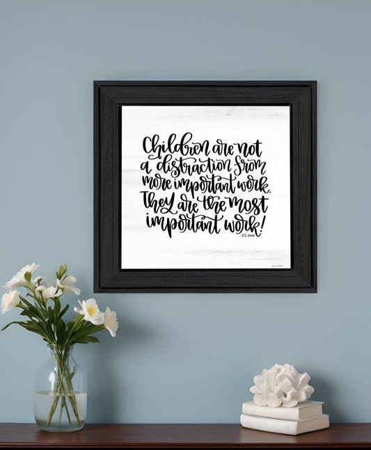 The Most Important Work 3 Black Framed Print Wall Art - Homeroots
