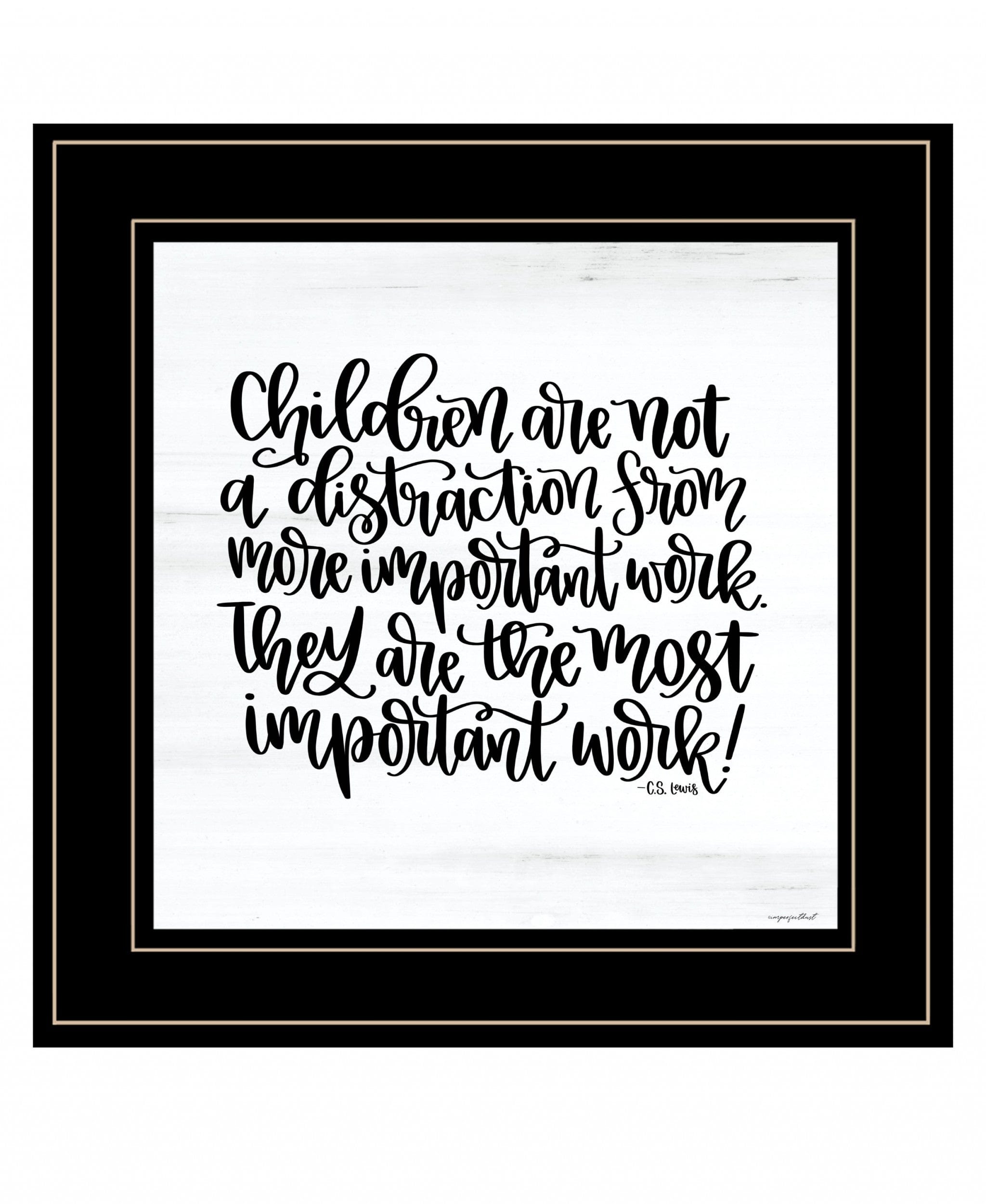 The Most Important Work 4 Black Framed Print Wall Art - Homeroots
