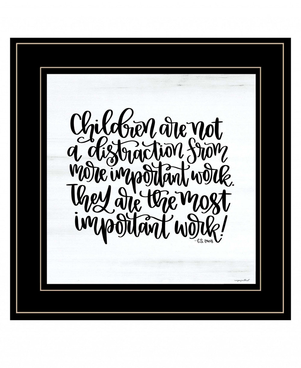 The Most Important Work 4 Black Framed Print Wall Art - Homeroots - Flyclothing LLC